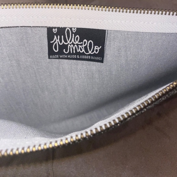 JULIE MOLLO Handmade Silver Glitter Brooklyn Clutch Bag - Picture 3 of 8